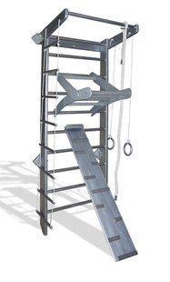 Спортивный уголок Babygrai silver с турничком-рукоходом и доской 413831503 фото
