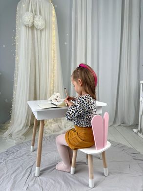 Дитячий столик і стільчик білий. Столик із шухлядою для олівців розмальовок та альбомів 5
