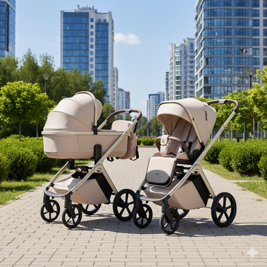 Дитяча Коляска 2 в 1 Carrello Vector CRL-6550 2026 Seashell Beige CRL-6550-1 фото