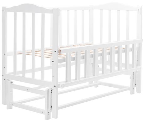 Кровать Babyroom Зайчонок ZL201 маятник продольного качания, откидной бок белая 625878 фото
