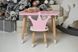 Розовый прямоугольный столик и стульчик детский корона с белым сиденьем. Розовый детский столик ребенку 2-7лет Colors