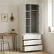 Шафа розпашна з шухлядами та штангой NC80-2 210х80 см Next Systems All White