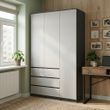 Шкаф распашной с ящиками, полками 200х120 NC120 Next Systems Anthracite / White
