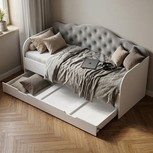 Диван-ліжко DecOKids Sofia 190х90 з ящиком для білизни Light Gray SOFL3 фото