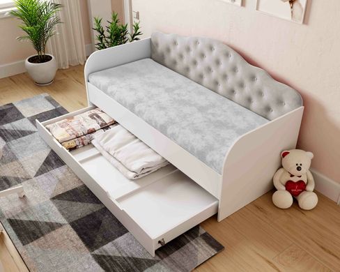 Диван-ліжко DecOKids Sofia 190х90 з ящиком для білизни Light Gray SOFL3 фото