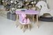 Дитячий столик хмарка та стільчик коронка фіолетовий. Столик для ігор, занять, їжі