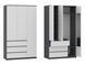 Шкаф распашной с ящиками, полками 200х120 NC120 Next Systems Anthracite / White