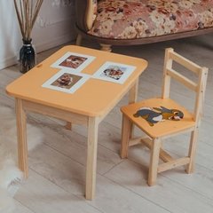 Стол и стульчик ребенку 2-7лет + ящик для рисования и учебы Colors 7
