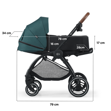 Универсальная коляска 2 в 1 Kinderkraft Evolution Cocoon Midnight Green (KKWEVCOGBL2000) 300045 фото