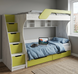 Двухъярусная кровать с ящиками и лестницей KADET New Green KA1 фото