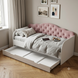 Диван-кровать DecOKids Sofia 190х90 с ящиком для белья Light Pink SOFL4 фото