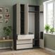 Шкаф распашной с ящиками, полками 200х120 NC120 Next Systems Anthracite / Cashmere