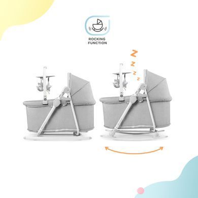 Шезлонг-качалка 5 в 1 Kinderkraft Nola Stone Grey (KBNOLA00GRY0000) 300723 фото