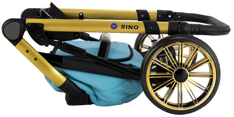 Дитяча коляска 2 в 1 Richmond (Річмонд) Leo 100% (Rino Gold Collection) ZR-71 Blue 623724R фото