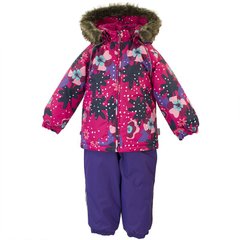 Зимний комплект для малышей Huppa AVERY, цвет-фуксиа с принтом/лилoвый
