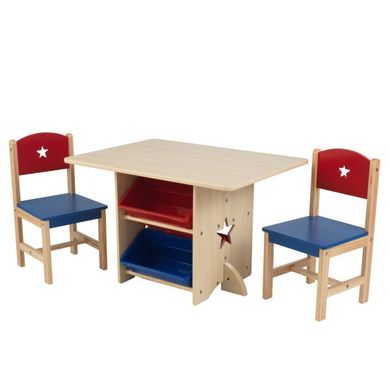 Дитячий стіл з ящиками і двома стільцями Star Table & Chair Set KidKraft 26912 26912 фото