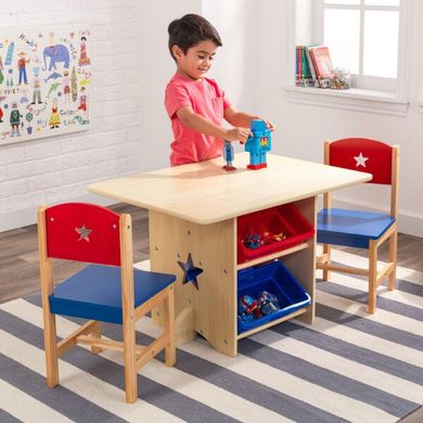 Дитячий стіл з ящиками і двома стільцями Star Table & Chair Set KidKraft 26912 26912 фото
