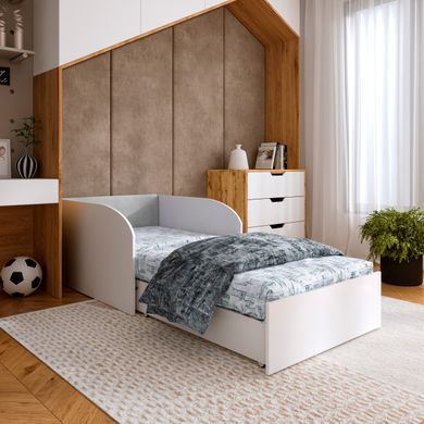 Крісло-ліжко 190х80 DecOKids BOY з ящиком велюр Light Gray