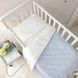 Детский Комплект в кроватку Маленька Соня (MSonya) 3-эл M.Sonya Shine голубой сердечко 3620 фото