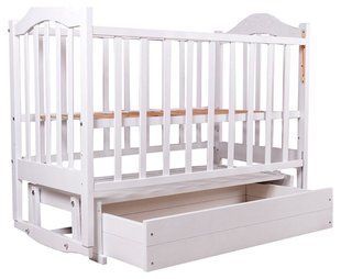 Кровать Babyroom Дина D301 маятник, ящик белая 620955 фото
