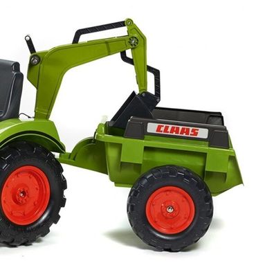 Дитячий трактор на педалях з причепом, переднім і заднім ковшами Falk 2070Y CLAAS ARION (колір - зелений) 2070Y фото