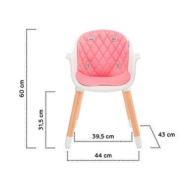Стільчик для годування Kinderkraft Sienna Pink (Kkksienpnk0000) 348736 фото