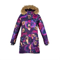 Зимняя куртка для девочек Huppa MONA, цвет-лилoвый с принтом