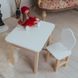 Стол и стульчик ребенку 2-7лет + ящик для рисования и учебы White2