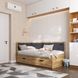 Ліжко диван кутовий з шухлядами 190х90\190х80 DecOKіds Brooklyn Taho Graphite BR8 фото