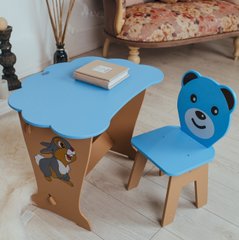 Комплект меблів дитині на 2-7 років стіл + стілець для малювання занять та їжі Colors фігурний 3