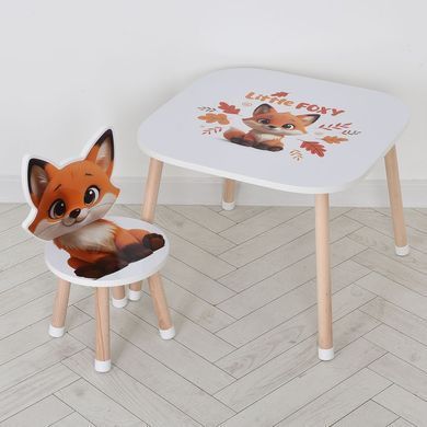 Дитячий столик і стільчик DecOKids Print набір з 1,5-6 років (Бук) Color 4 M 502-4 фото
