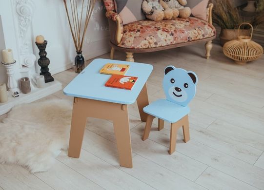 Комплект меблів дитині на 2-7 років стіл + стілець з шухлядою для малювання занять та їжі Colors Y5