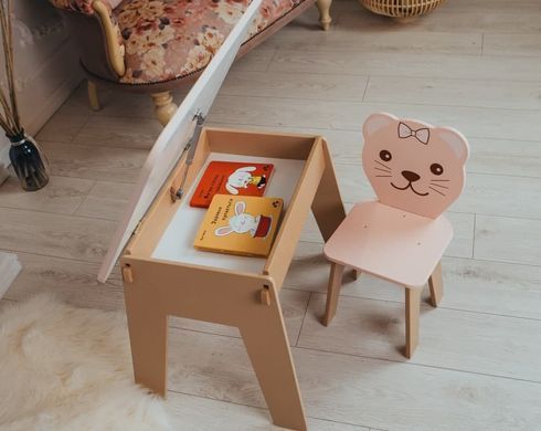 Стол и стульчик ребенку 2-7лет + ящик для еды, рисования и учебы Colors 5