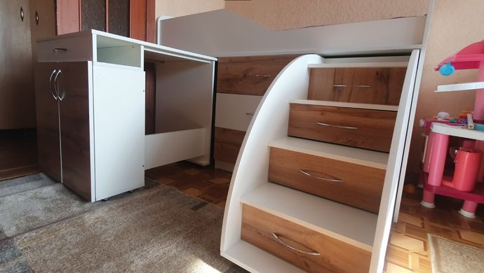 Ліжко-горище кімната трансформер + шафа BedRoom лайм VBRS2 фото