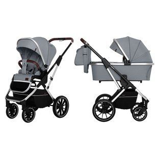 Коляска 2 в 1 CARRELLO Aurora CRL-6505 Silver Grey + дождевик 2021 94302 фото