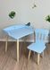 Детский набор мебели DecOKids Color: столик с бортиками и стульчик для детей от 2 лет Natural Blue