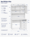Стол письменный с полками DecOKids Alta 1200x600 мм ЛДСП для учебы и работы Color 1