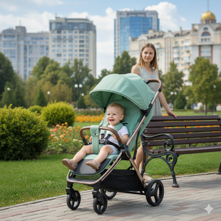 Прогулянкова коляска EL Camino ME 1192 AXIS Sage Green ME 1192 Sage Green фото