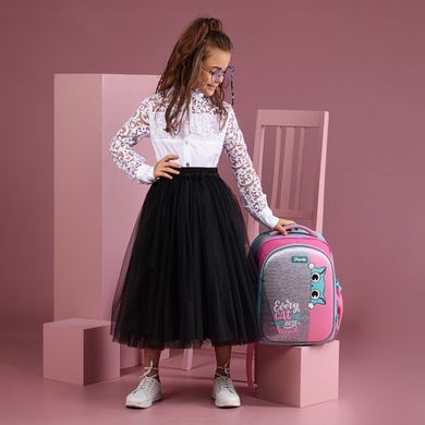 Рюкзак шкільний каркасний 1Вересня S-106 Best Friend рожевий/сірий 551640 фото