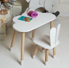 Стол и стульчик ребенку 2-7лет + ящик для рисования и учебы White 2