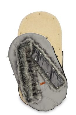 Зимовий конверт в коляску Sensillo Eskimo на овчині Grey 305183 фото