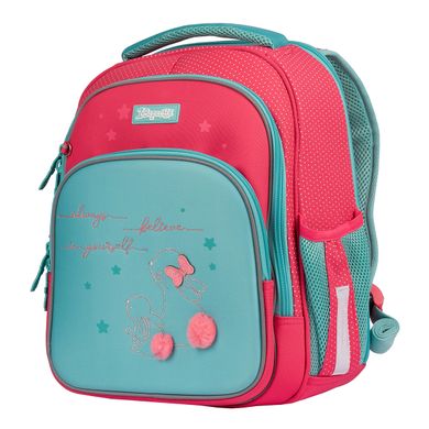 Рюкзак шкільний каркасний 1Вересня S-106 Bunny рожевий/бирюзовый 551653 фото