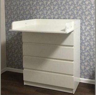 Комод пеленальний DecOKids 1020 800 430 Білий, молочний CM1 фото