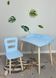Детский набор мебели DecOKids Color: столик с бортиками и стульчик для детей 2-группа Natural Blue