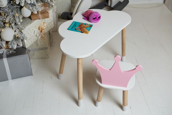 Стол и стульчик ребенку 2-7лет + ящик для рисования и учебы Pink 1