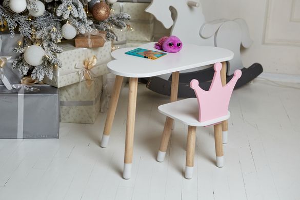 Стол и стульчик ребенку 2-7лет + ящик для рисования и учебы Pink 1