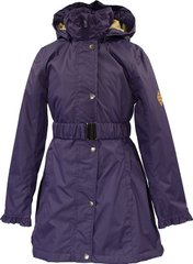 Демисезонное пальто для девочек Huppa LEANDRA, цвет-тёмно-лилoвый