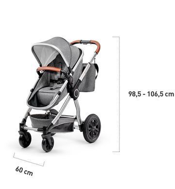 Универсальная коляска 3 в 1 Kinderkraft Veo Black/Gray (KKWVEOBLGR3000) 203247 фото