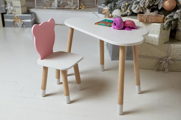 Комплект меблів дитині на 2-7 років стіл + стілець для малювання занять та їжі Pink 2