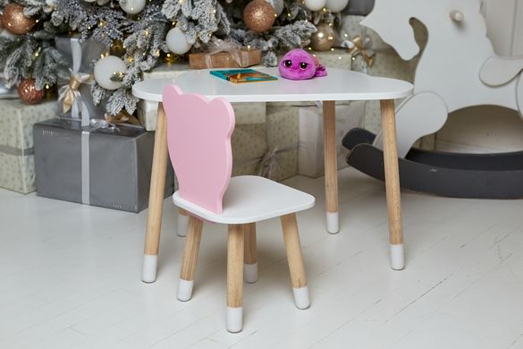 Стол и стульчик ребенку 2-7лет + ящик для рисования и учебы Pink 2